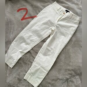 Ann Taylor cotton crop pants white